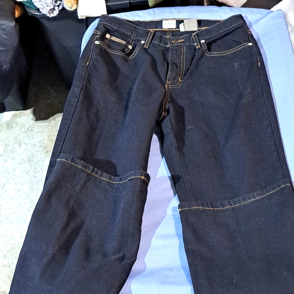 Nwot Calvin Klein 4 black gold stitch